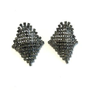 Vintage Musi Rhinestone Silver Shoe Clips